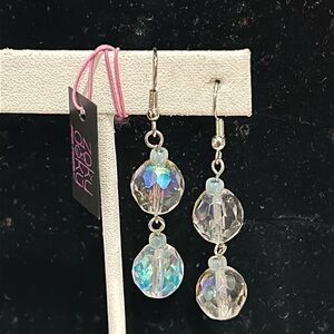 Iridescent Crystal Faceted Beads Earrings-boutique